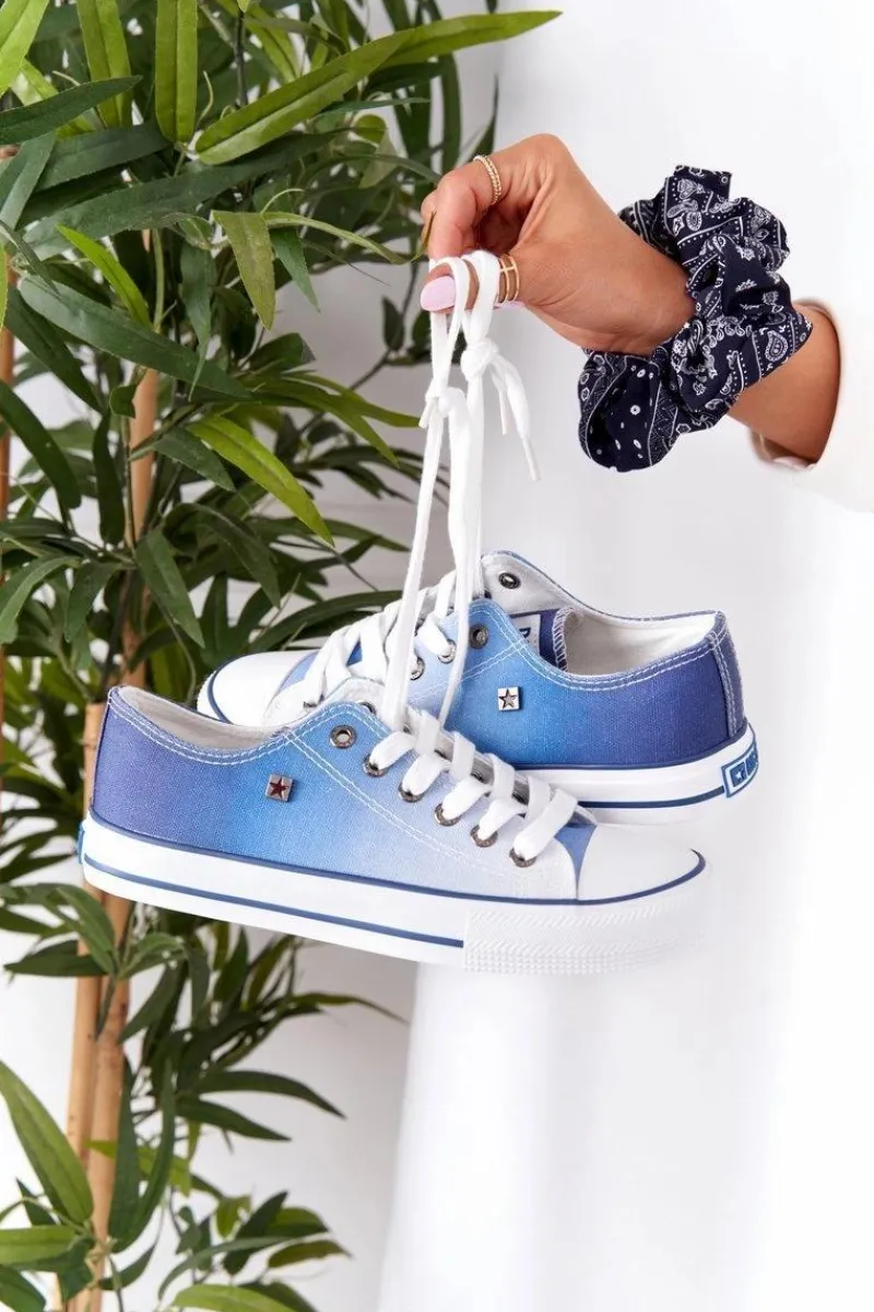 Discount Big Star Shoes Damskie Trampki BIG STAR HH274129 Ombre Granatowe