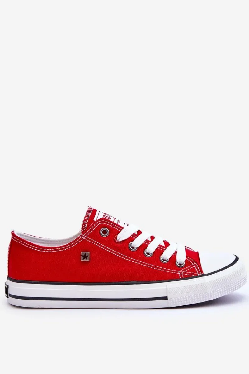 Sale Big Star Shoes Damskie Trampki Big Star T274020 Czerwone