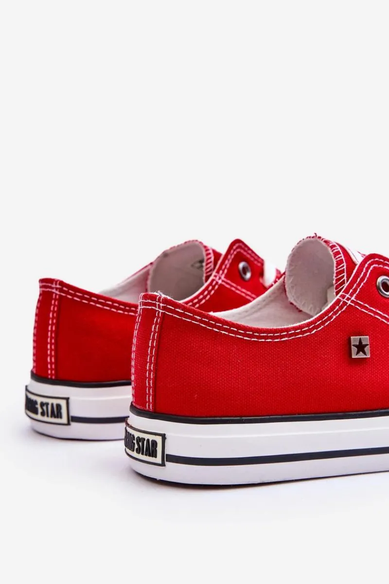 Sale Big Star Shoes Damskie Trampki Big Star T274020 Czerwone