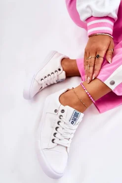 Clearance Big Star Shoes Damskie Trampki Big Star Białe AA274511