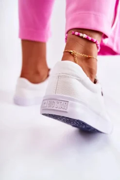 Clearance Big Star Shoes Damskie Trampki Big Star Białe AA274511
