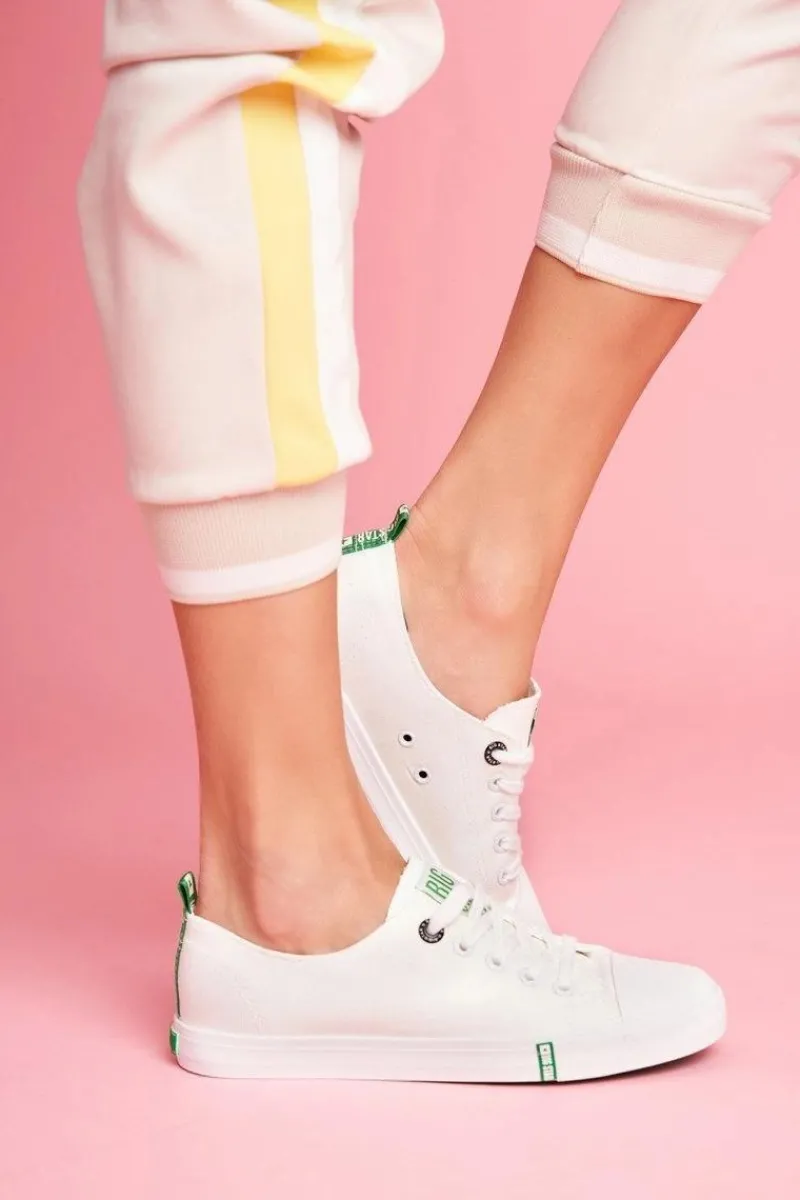 Discount Big Star Shoes Damskie Trampki Big Star FF274088 Biało-Zielone