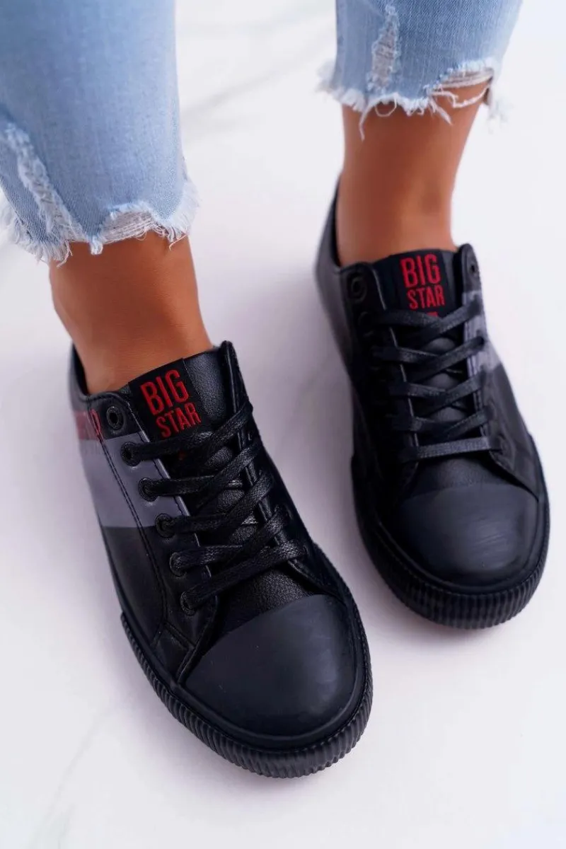 Trampki Damskie Big Star|Trampki Damskie Niskie>Big Star Shoes Damskie Trampki Big Star Czarne EE274090