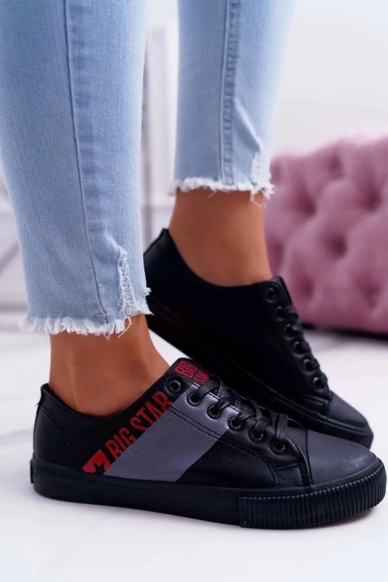 Trampki Damskie Big Star|Trampki Damskie Niskie>Big Star Shoes Damskie Trampki Big Star Czarne EE274090