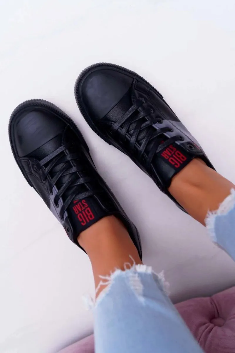 Trampki Damskie Big Star|Trampki Damskie Niskie>Big Star Shoes Damskie Trampki Big Star Czarne EE274090