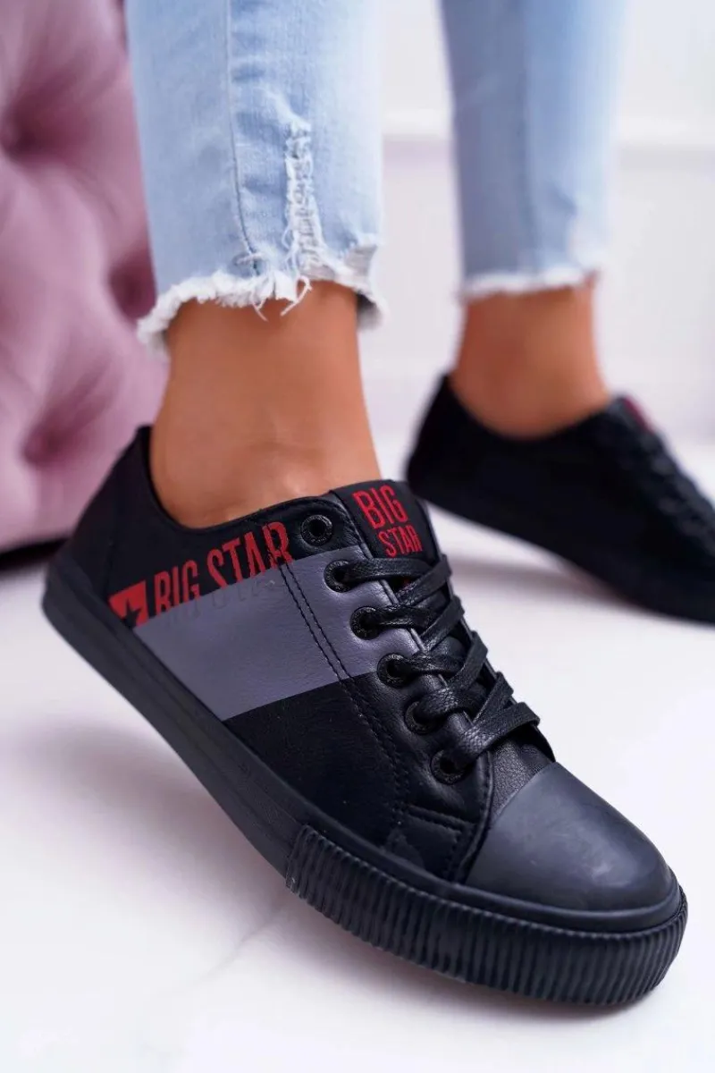 Trampki Damskie Big Star|Trampki Damskie Niskie>Big Star Shoes Damskie Trampki Big Star Czarne EE274090