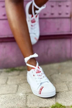 Trampki Damskie Big Star|Big Star>Big Star Shoes Damskie Trampki BIG STAR HH274675 Białe