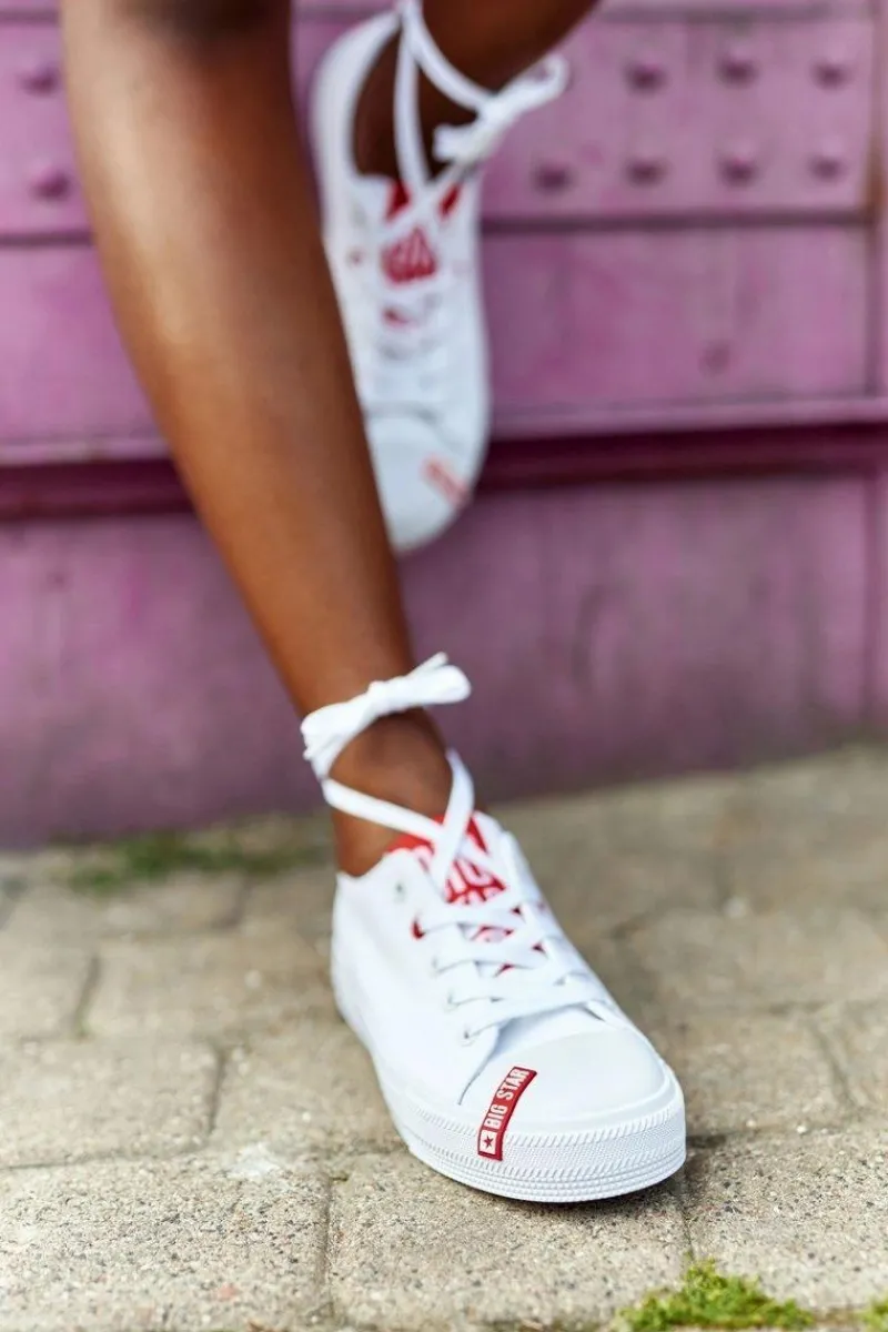 Trampki Damskie Big Star|Big Star>Big Star Shoes Damskie Trampki BIG STAR HH274675 Białe