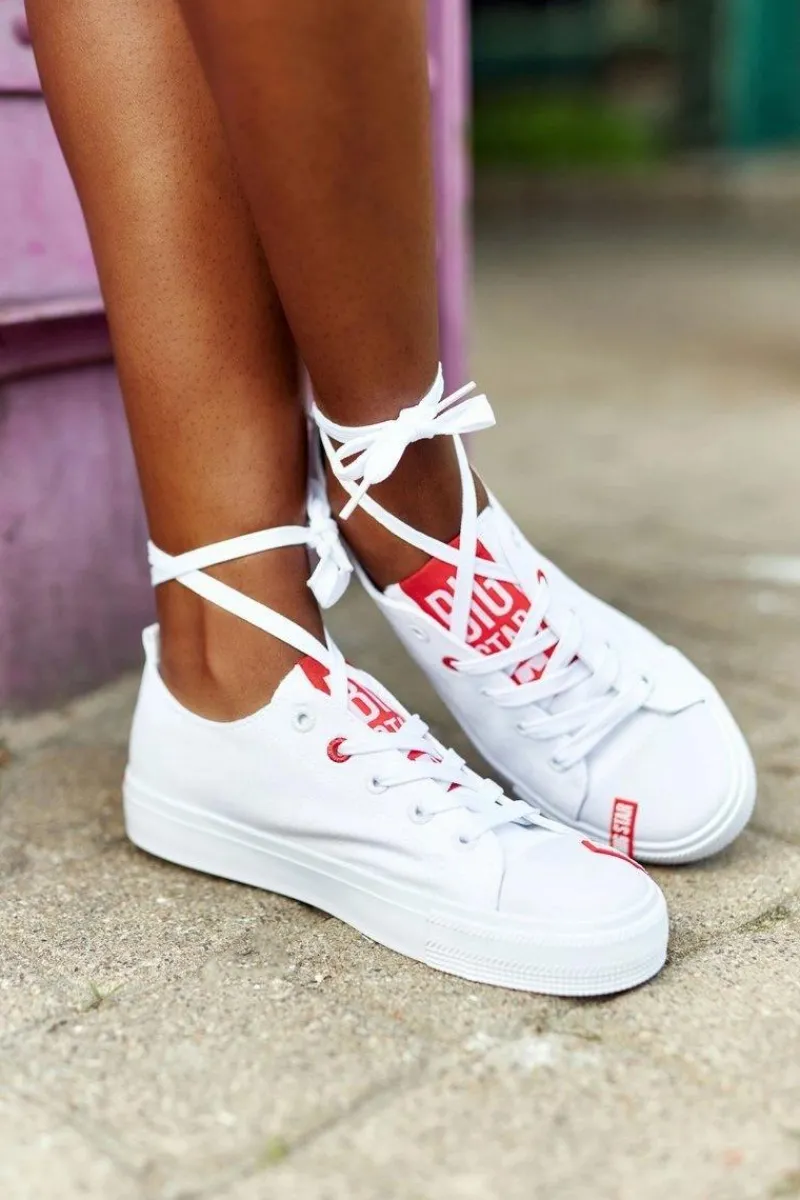 Trampki Damskie Big Star|Big Star>Big Star Shoes Damskie Trampki BIG STAR HH274675 Białe