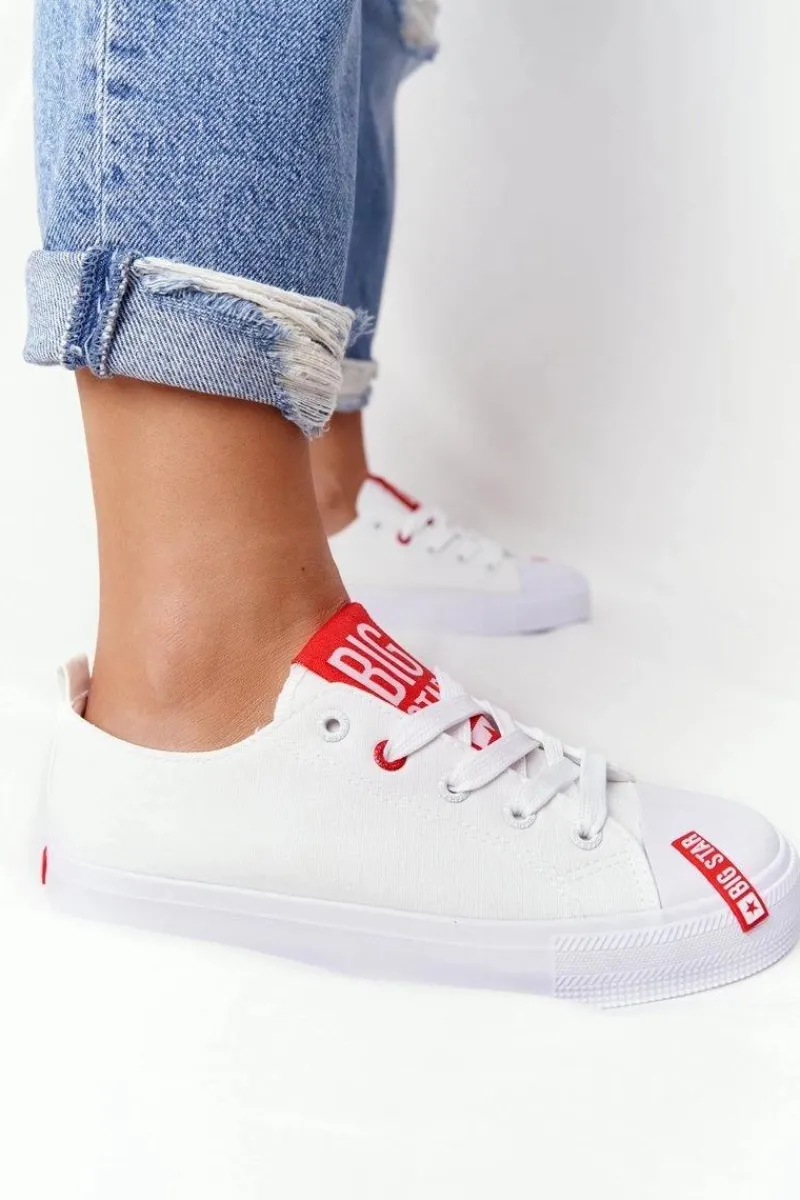 Trampki Damskie Big Star|Big Star>Big Star Shoes Damskie Trampki BIG STAR HH274675 Białe