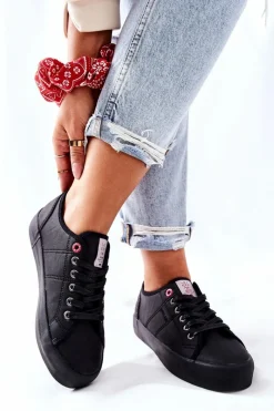 Trampki Damskie Cross Jeans|Trampki Damskie Niskie></noscript>Cross Jeans Damskie Trampki II2R4003C Czarne Czarny