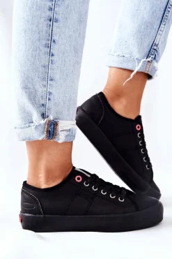 Trampki Damskie Cross Jeans|Trampki Damskie Niskie></noscript>Cross Jeans Damskie Trampki II2R4003C Czarne Czarny