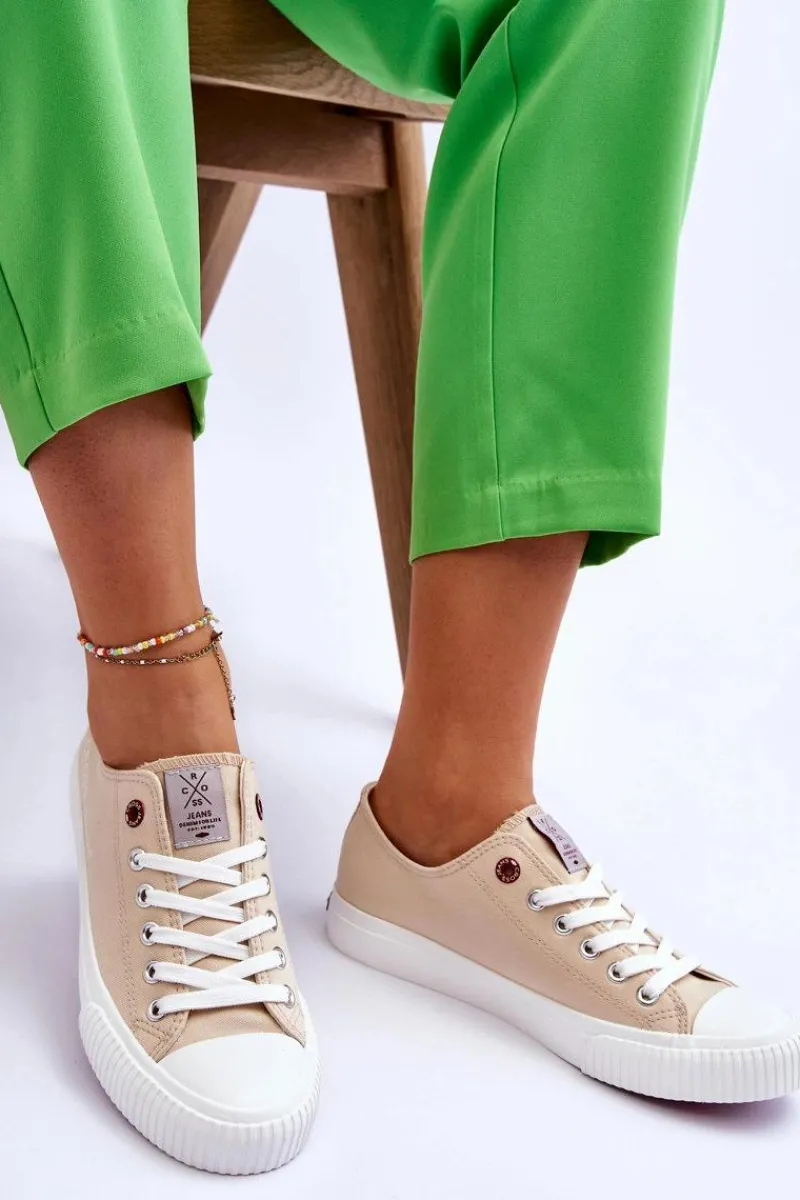 Trampki Damskie Cross Jeans|Trampki Damskie Niskie>Cross Jeans Damskie Trampki LL2R4070 Beżowe Beżowy