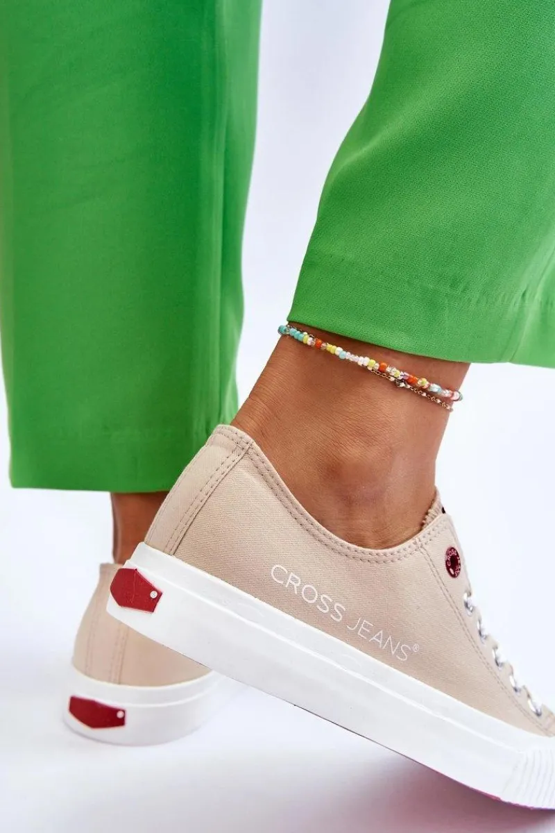 Trampki Damskie Cross Jeans|Trampki Damskie Niskie>Cross Jeans Damskie Trampki LL2R4070 Beżowe Beżowy