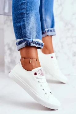 Trampki Damskie Cross Jeans|Trampki Damskie Niskie>Cross Jeans Damskie Trampki Białe DD2R4030