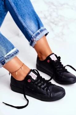 Trampki Damskie Cross Jeans|Trampki Damskie Niskie></noscript>Cross Jeans Damskie Trampki Czarne DD2R4029C Czarny