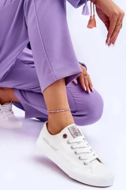 Hot Cross Jeans Damskie Trampki LL2R4067 Białe