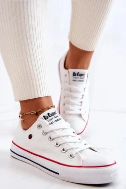 Best Lee Cooper Damskie Trampki LCW-22-31-0875L Białe