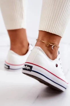 Best Lee Cooper Damskie Trampki LCW-22-31-0875L Białe