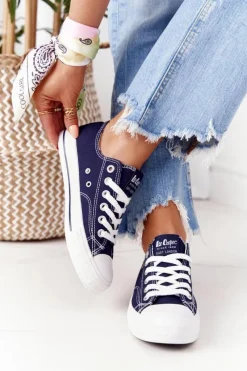 Hot Lee Cooper Damskie Trampki LCW-21-31-0095L Granatowe