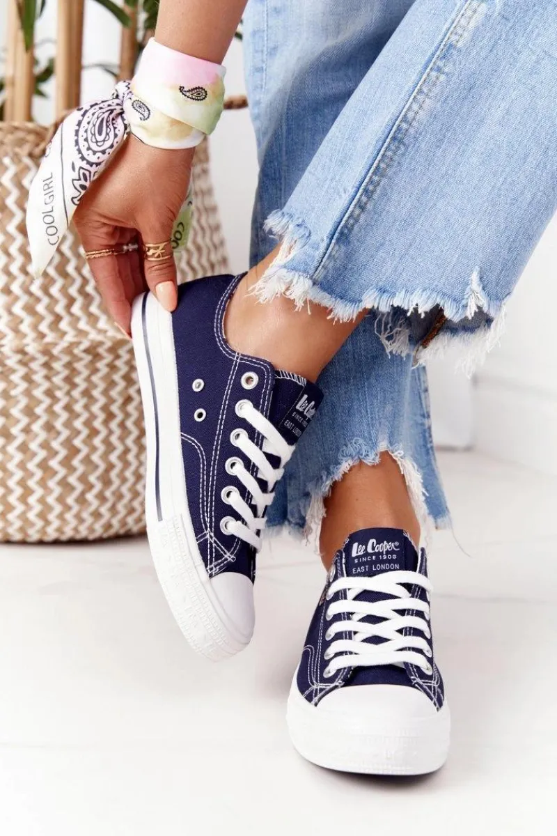 Hot Lee Cooper Damskie Trampki LCW-21-31-0095L Granatowe