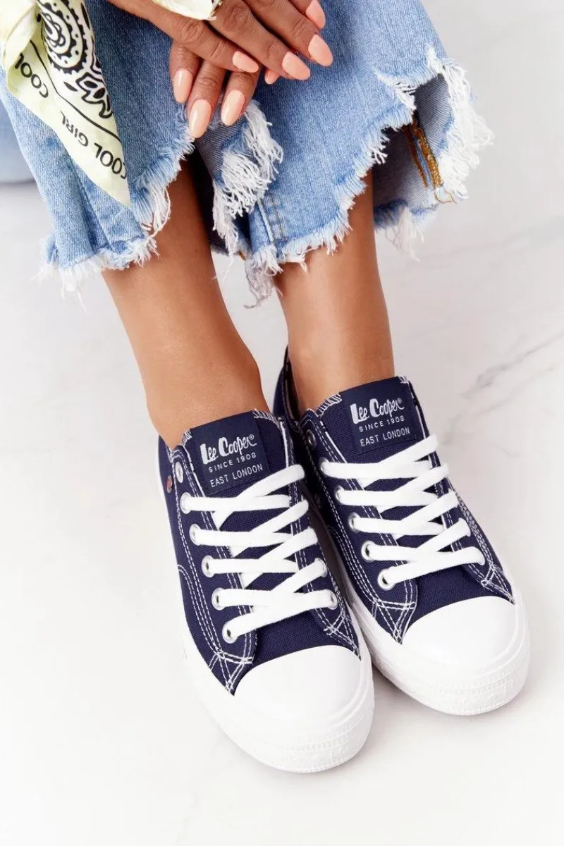 Hot Lee Cooper Damskie Trampki LCW-21-31-0095L Granatowe