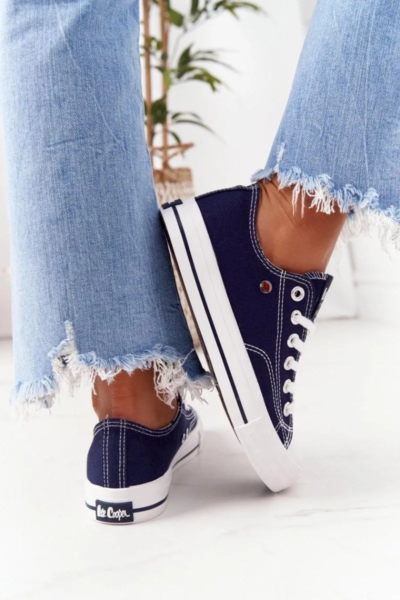 Hot Lee Cooper Damskie Trampki LCW-21-31-0095L Granatowe