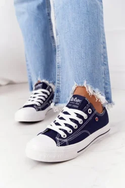 Hot Lee Cooper Damskie Trampki LCW-21-31-0095L Granatowe