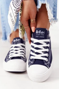 Hot Lee Cooper Damskie Trampki LCW-21-31-0095L Granatowe