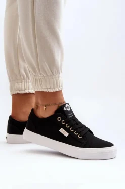 Damskie Trampki LCW-24-31-2202 Czarne Damskie Trampki Damskie Niskie