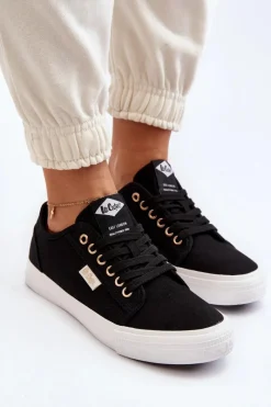 Damskie Trampki LCW-24-31-2202 Czarne Damskie Trampki Damskie Niskie