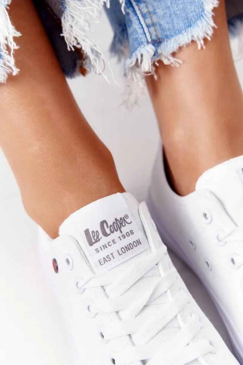 Trampki Damskie Niskie>Lee Cooper Damskie Trampki LCW-21-31-0082L Białe