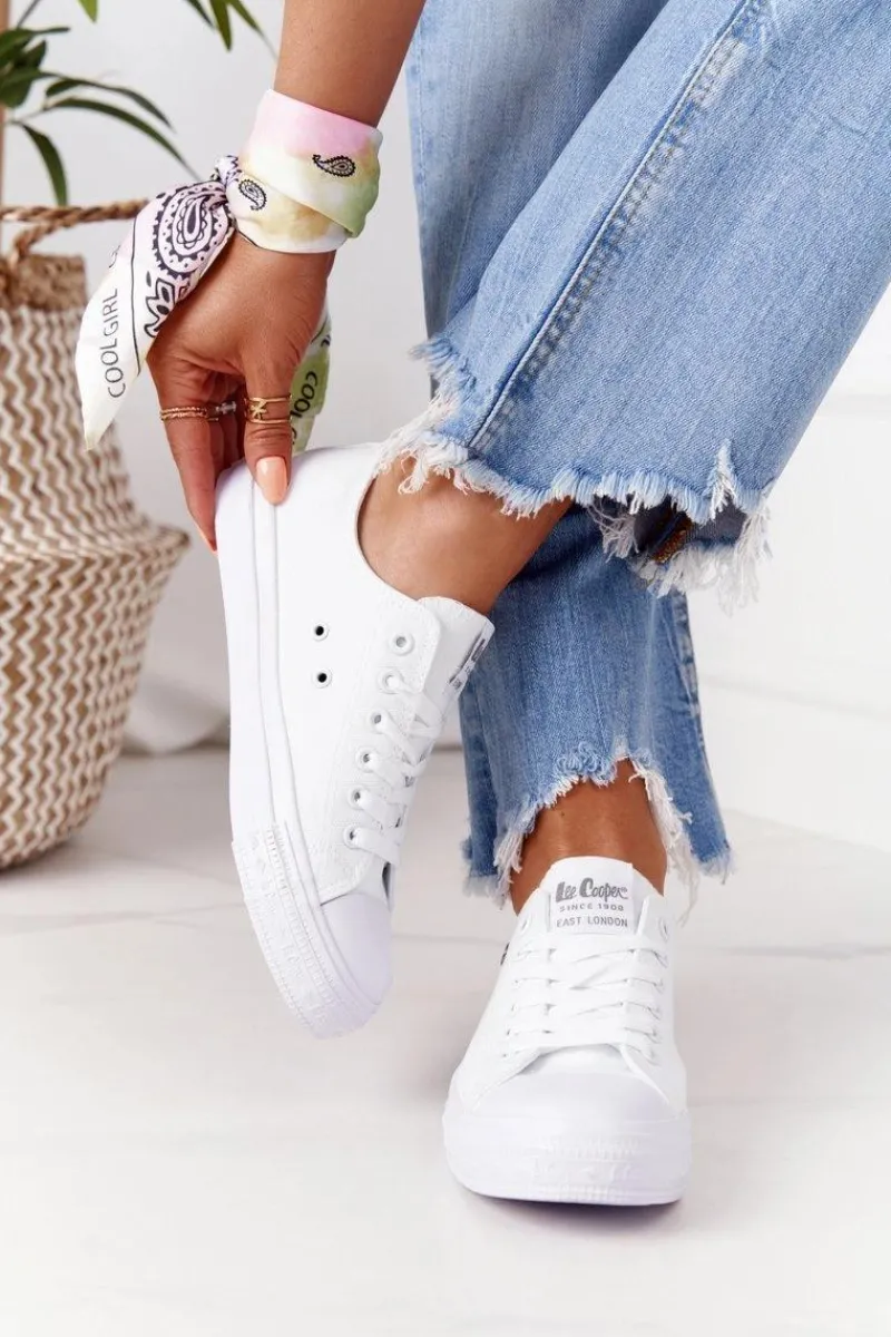 Trampki Damskie Niskie>Lee Cooper Damskie Trampki LCW-21-31-0082L Białe
