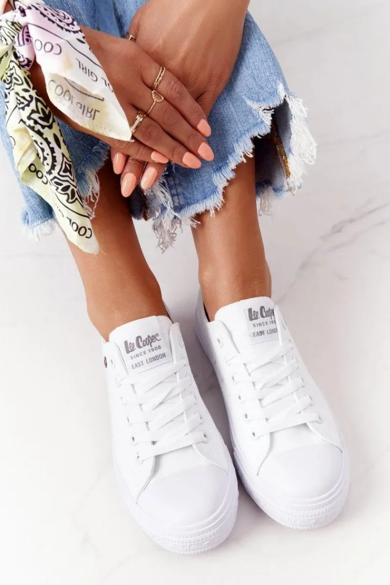 Trampki Damskie Niskie>Lee Cooper Damskie Trampki LCW-21-31-0082L Białe