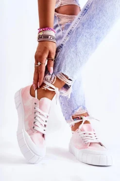 Best Damskie Trampki Na Platformie Różowe Comes Damskie Trampki Damskie Niskie