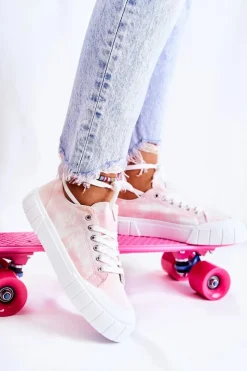 Best Damskie Trampki Na Platformie Różowe Comes Damskie Trampki Damskie Niskie