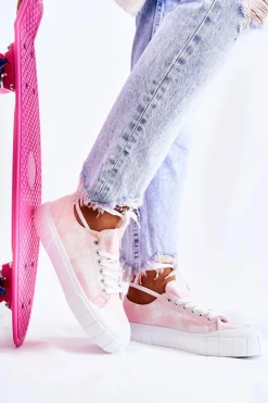 Best Damskie Trampki Na Platformie Różowe Comes Damskie Trampki Damskie Niskie