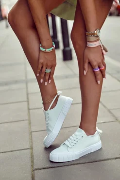 Trampki Damskie Niskie></noscript>Boto Damskie Trampki Na Platformie Białe Comes