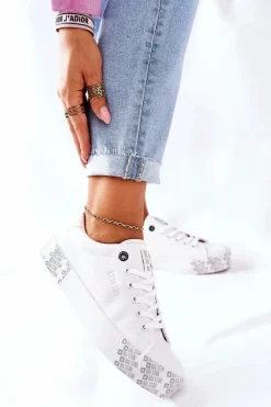 Online Big Star Shoes Damskie Trampki Na Platformie BIG STAR II274181 Białe