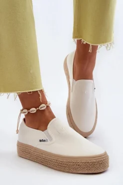 Outlet Damskie Trampki Slip-On Z Plecionką LCW-24-44-2430 Damskie Trampki Damskie Slip-On