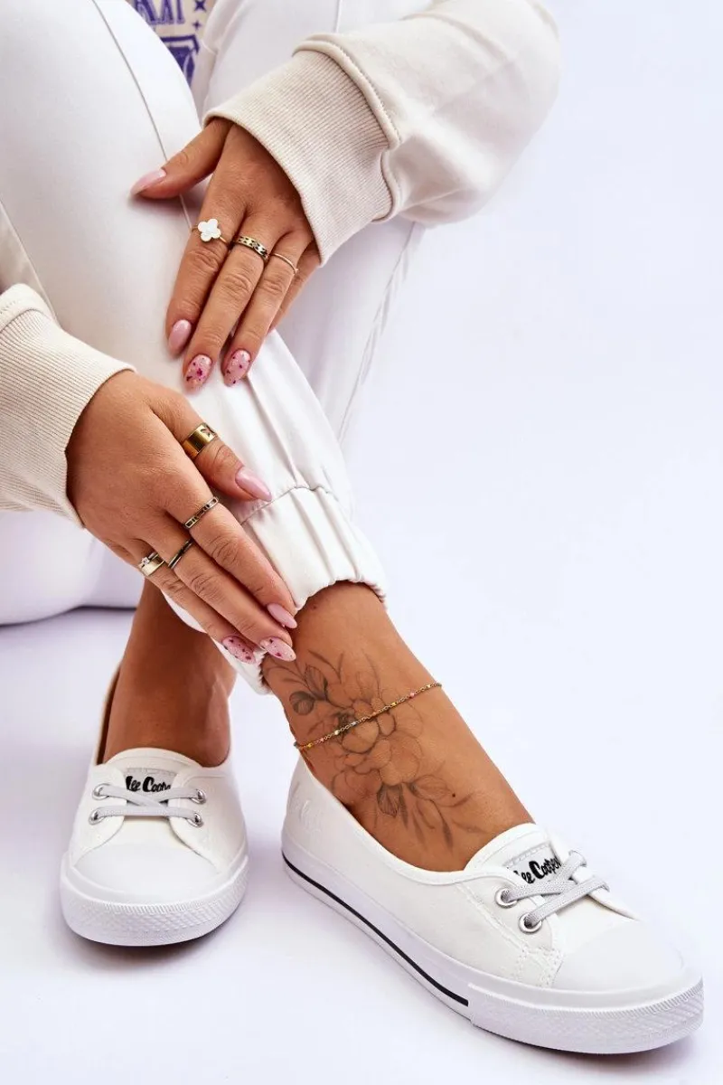 Hot Damskie Trampki Tenisówki LCW-23-31-1791L Białe Damskie Trampki Damskie Niskie