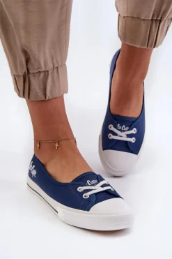 Discount Damskie Trampki Tenisówki LCW-23-31-1789L Granatowe Damskie Trampki Damskie Niskie