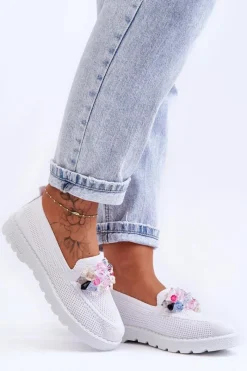 New Damskie Trampki Tenisówki Wsuwane Z Ozdobą Białe Taylor Damskie Trampki Damskie Slip-On|Trampki Damskie Niskie