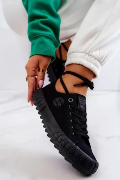 Online Damskie Trampki Tenisówki BIG STAR JJ274510 Czarne Damskie Trampki Damskie Big Star|Trampki Damskie Niskie