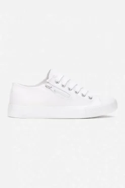 Best Damskie Trampki Z Suwakiem Białe Malani Damskie Trampki Damskie Niskie