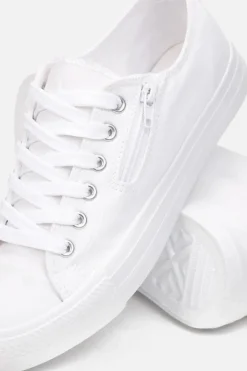 Best Damskie Trampki Z Suwakiem Białe Malani Damskie Trampki Damskie Niskie