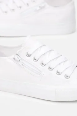 Best Damskie Trampki Z Suwakiem Białe Malani Damskie Trampki Damskie Niskie