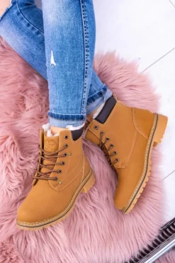 Discount Damskie Traperki Timberki z Futerkiem Smith's Polari Damskie Damskie Trapery|Botki Sznurowane