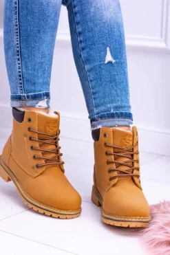 Discount Damskie Traperki Timberki z Futerkiem Smith's Polari Damskie Damskie Trapery|Botki Sznurowane