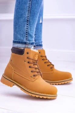 Discount Damskie Traperki Timberki z Futerkiem Smith's Polari Damskie Damskie Trapery|Botki Sznurowane